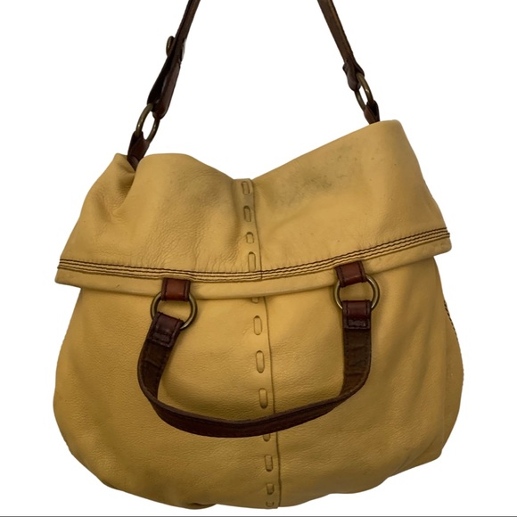 Lucky Brand -Genuine Leather Yellow Bag - Picture 2 of 14